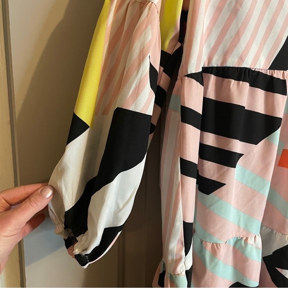 Colorful Geometric Mini Dress - Picture 7 of 9